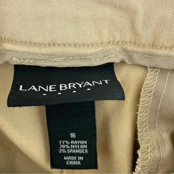 Lane Bryant Size 16 Women's Tan crop pants 0397 - Picture 3 of 7